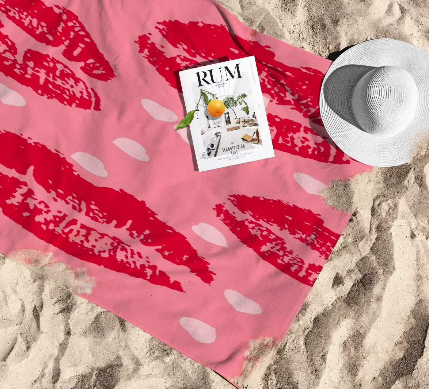 kisses beach towel by meikekohls