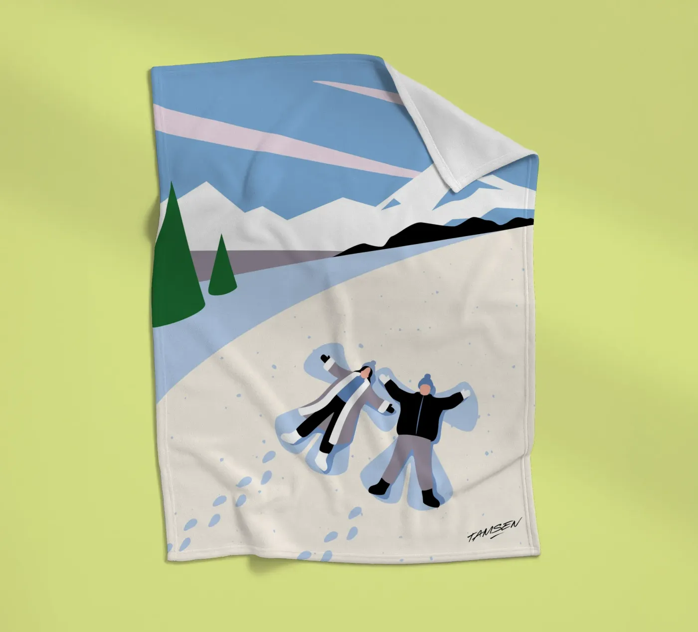 Winter fleece blanket by Tamsen Design