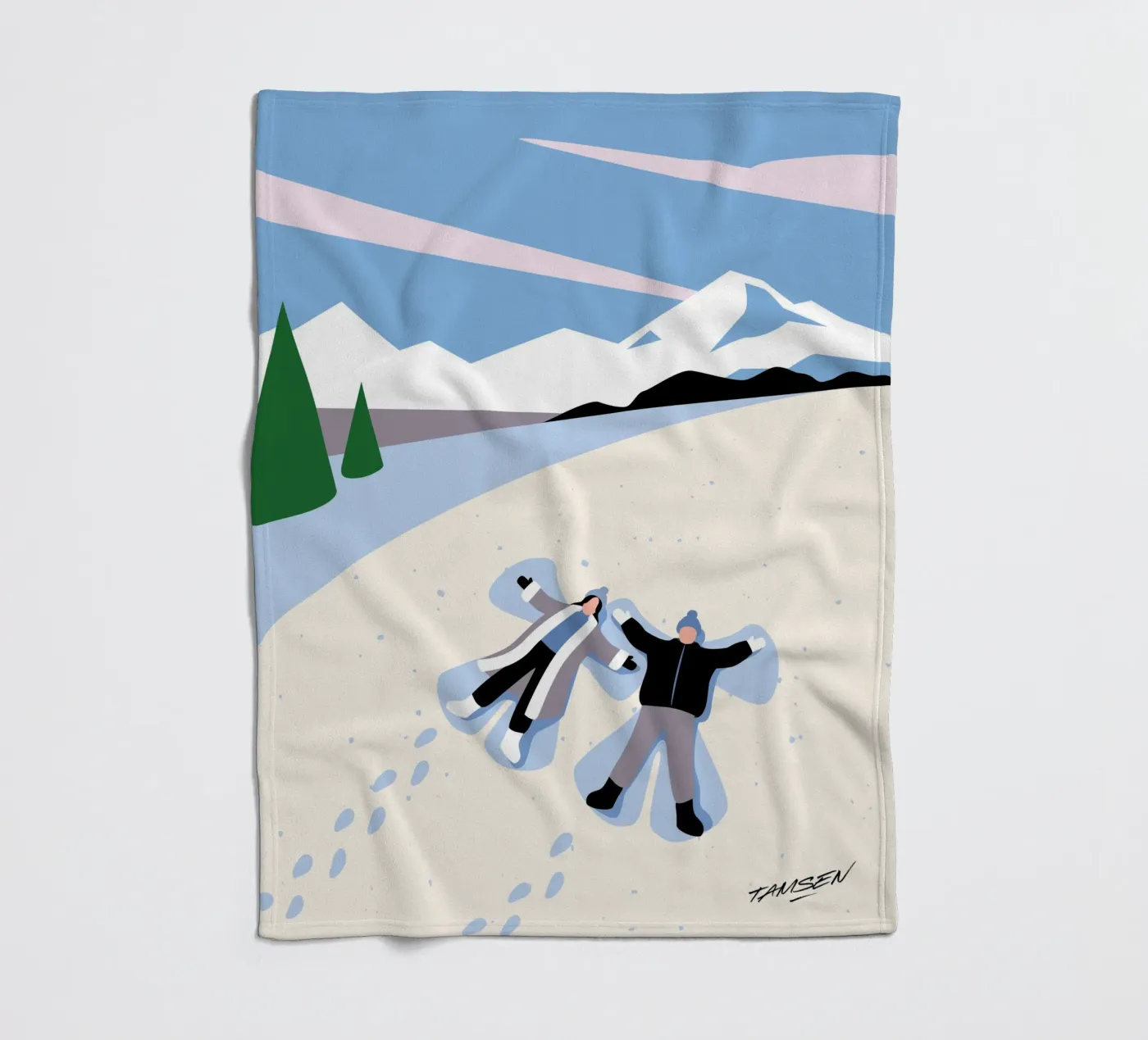 Winter fleece blanket by Tamsen Design
