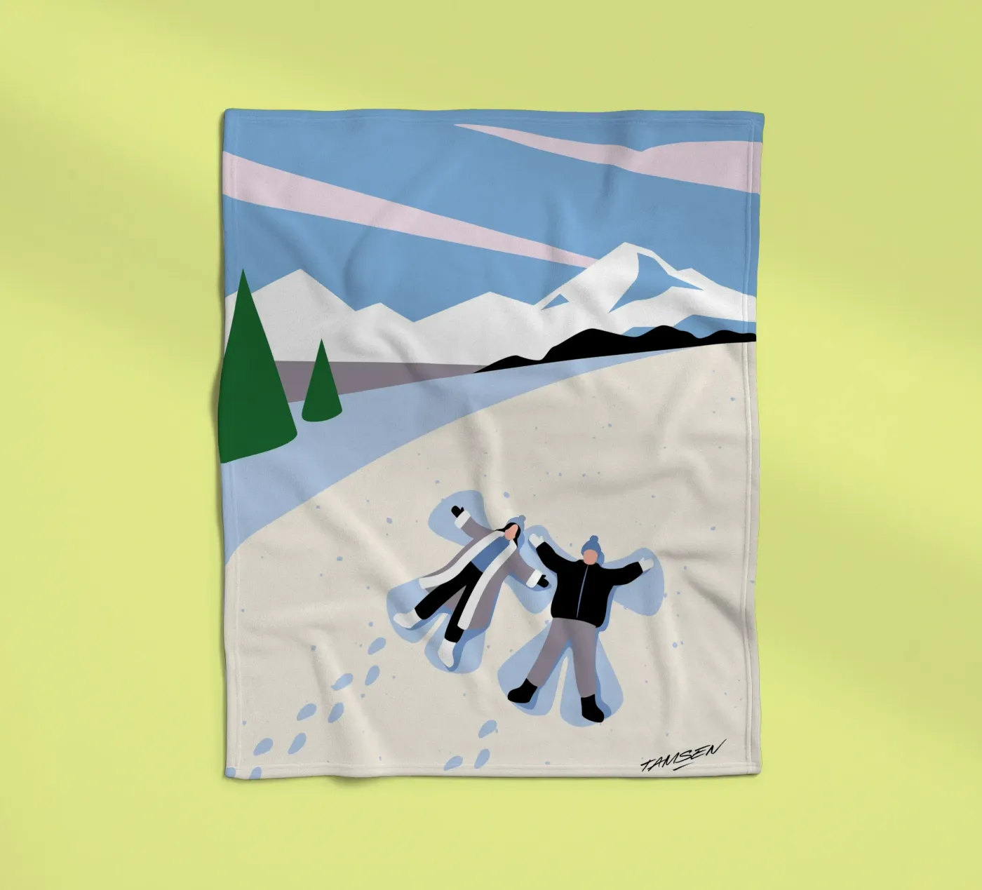 Winter fleece blanket by Tamsen Design