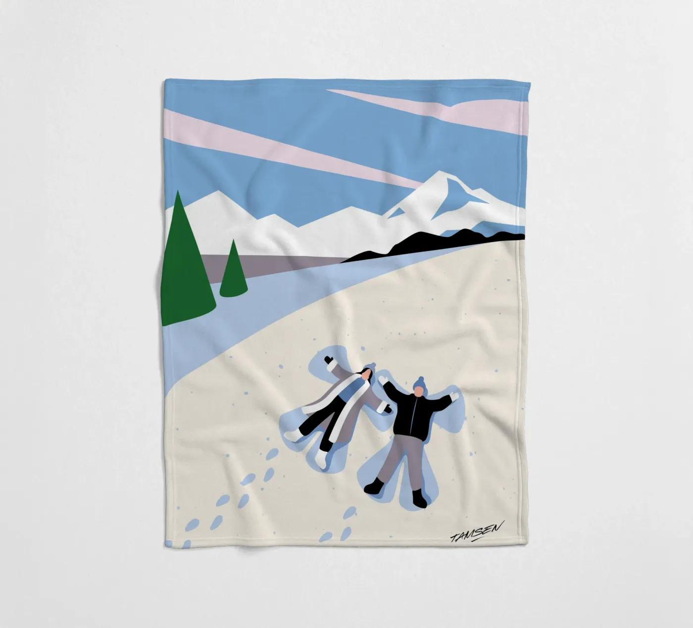 Winter fleece blanket by Tamsen Design