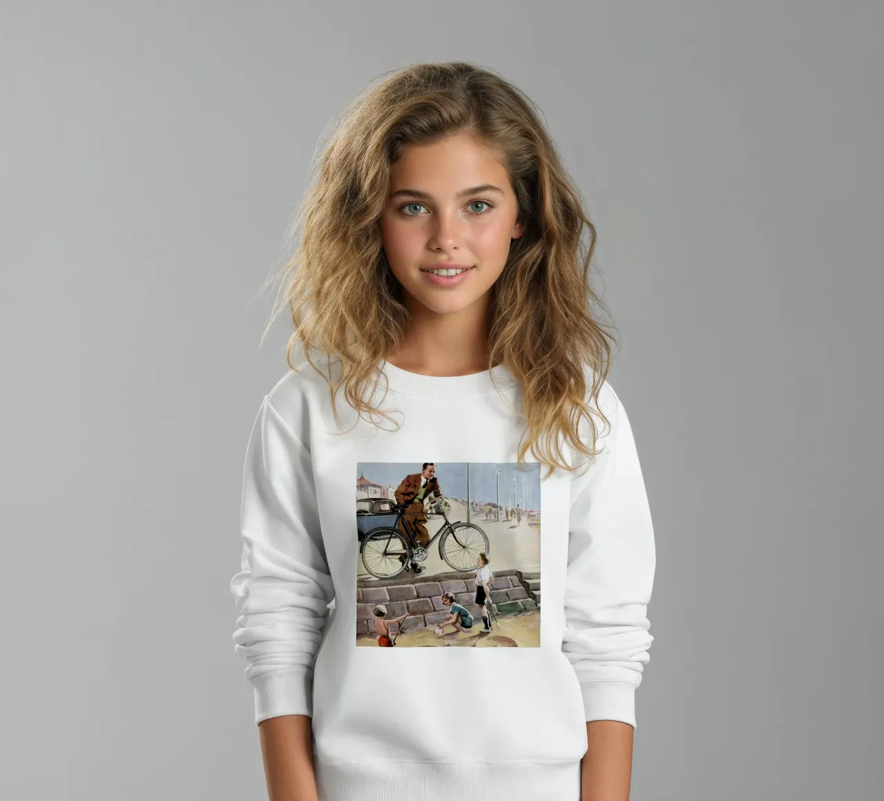 Cycling in The Sand felpa bambino da Hemingway Design