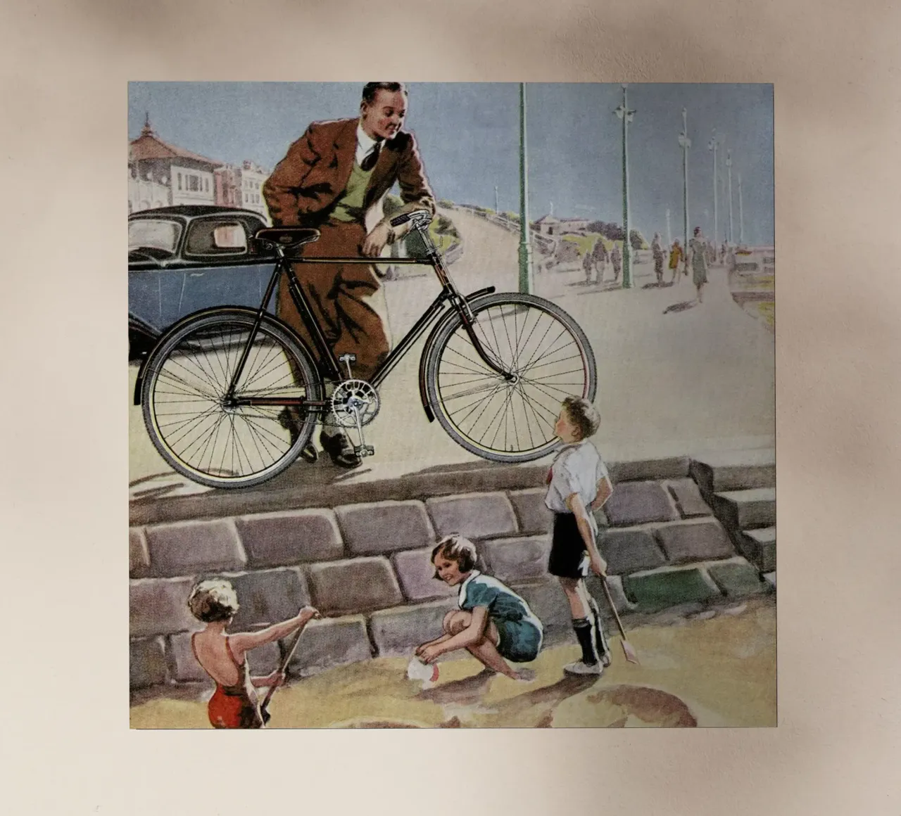 Cycling in The Sand pellicola backlit da Hemingway Design