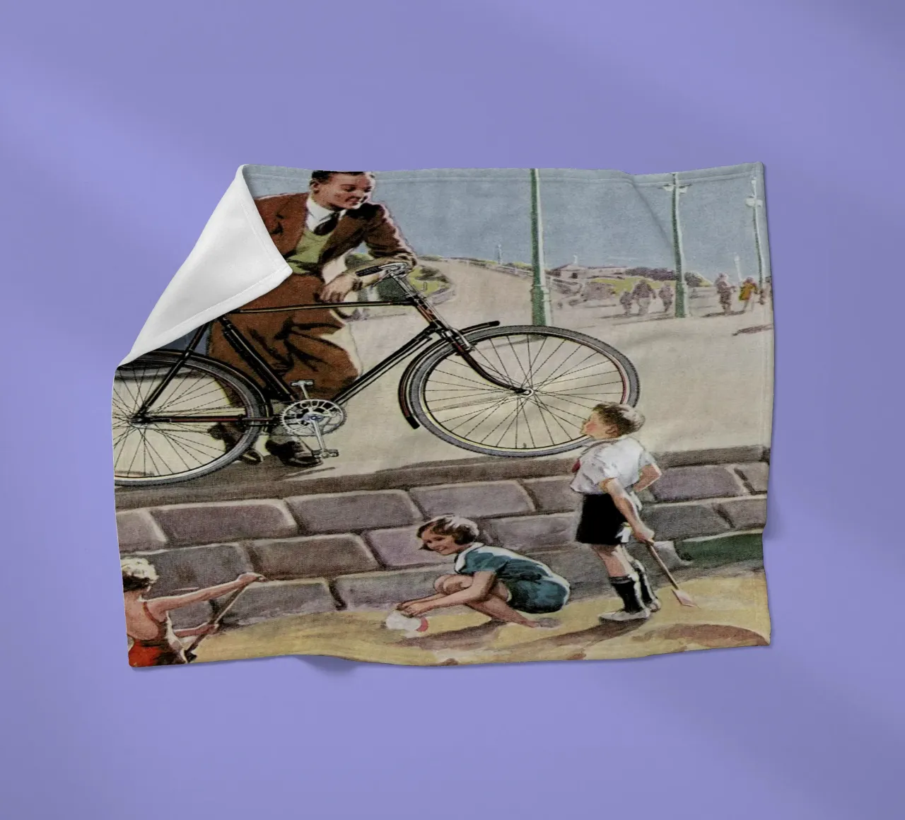 Cycling in The Sand coperta in pile da Hemingway Design
