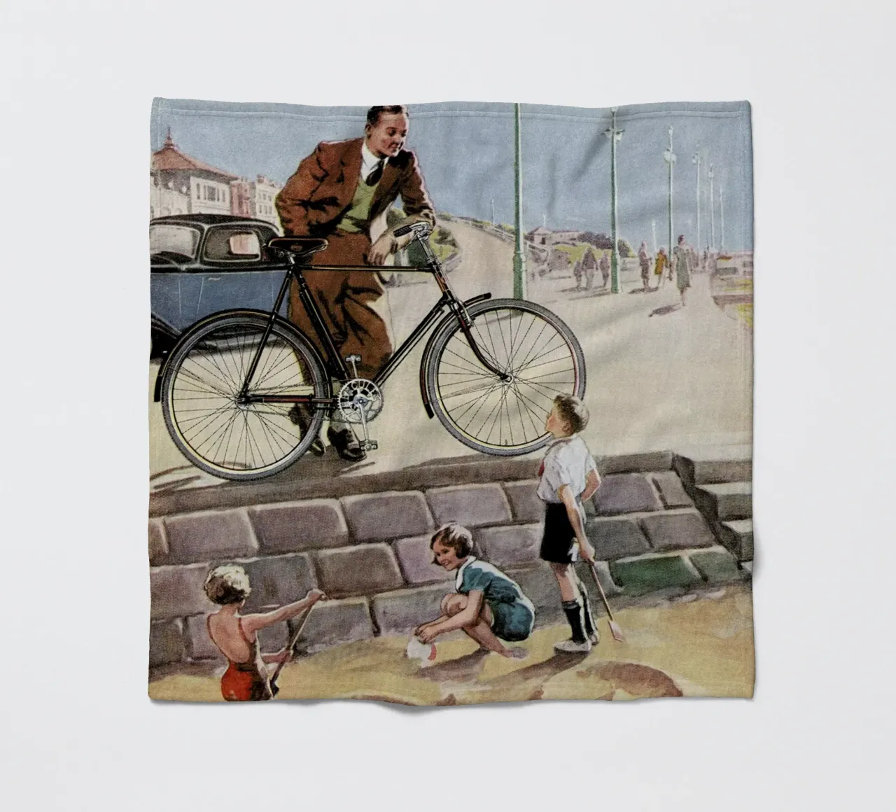 Cycling in The Sand coperta in pile da Hemingway Design