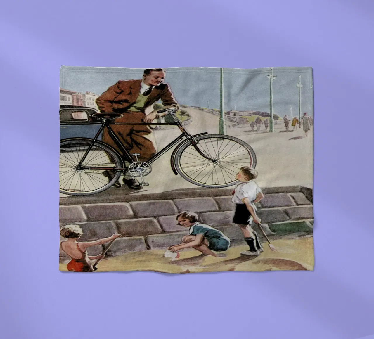 Cycling in The Sand coperta in pile da Hemingway Design