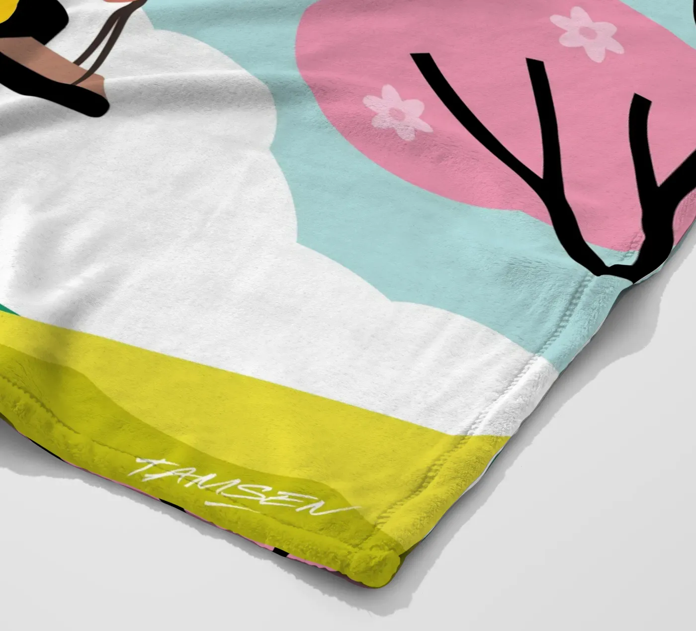 Spring fleece blanket by Tamsen Design