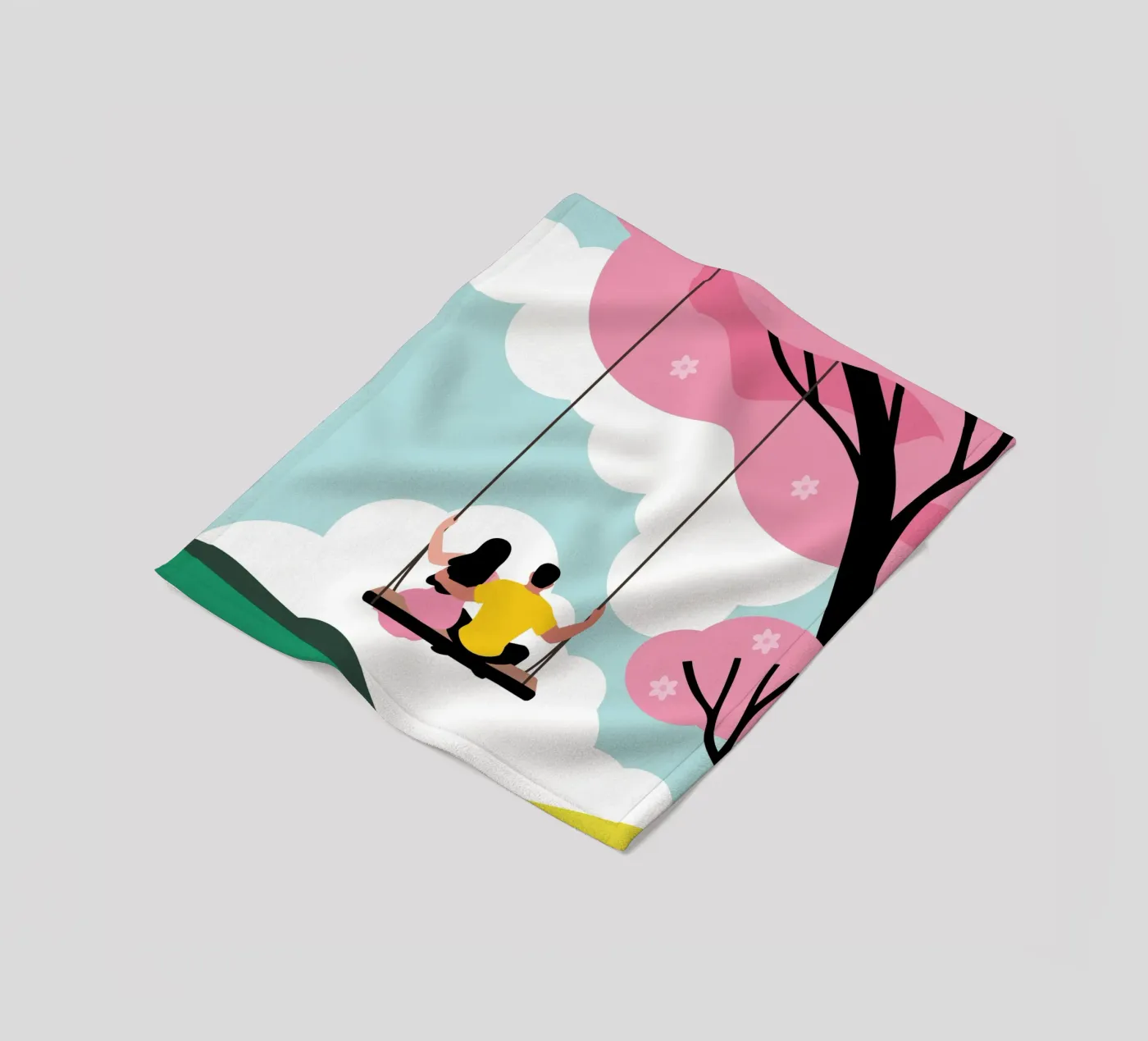 Spring fleece blanket by Tamsen Design