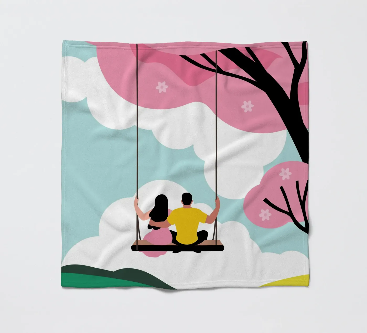 Spring fleece blanket by Tamsen Design