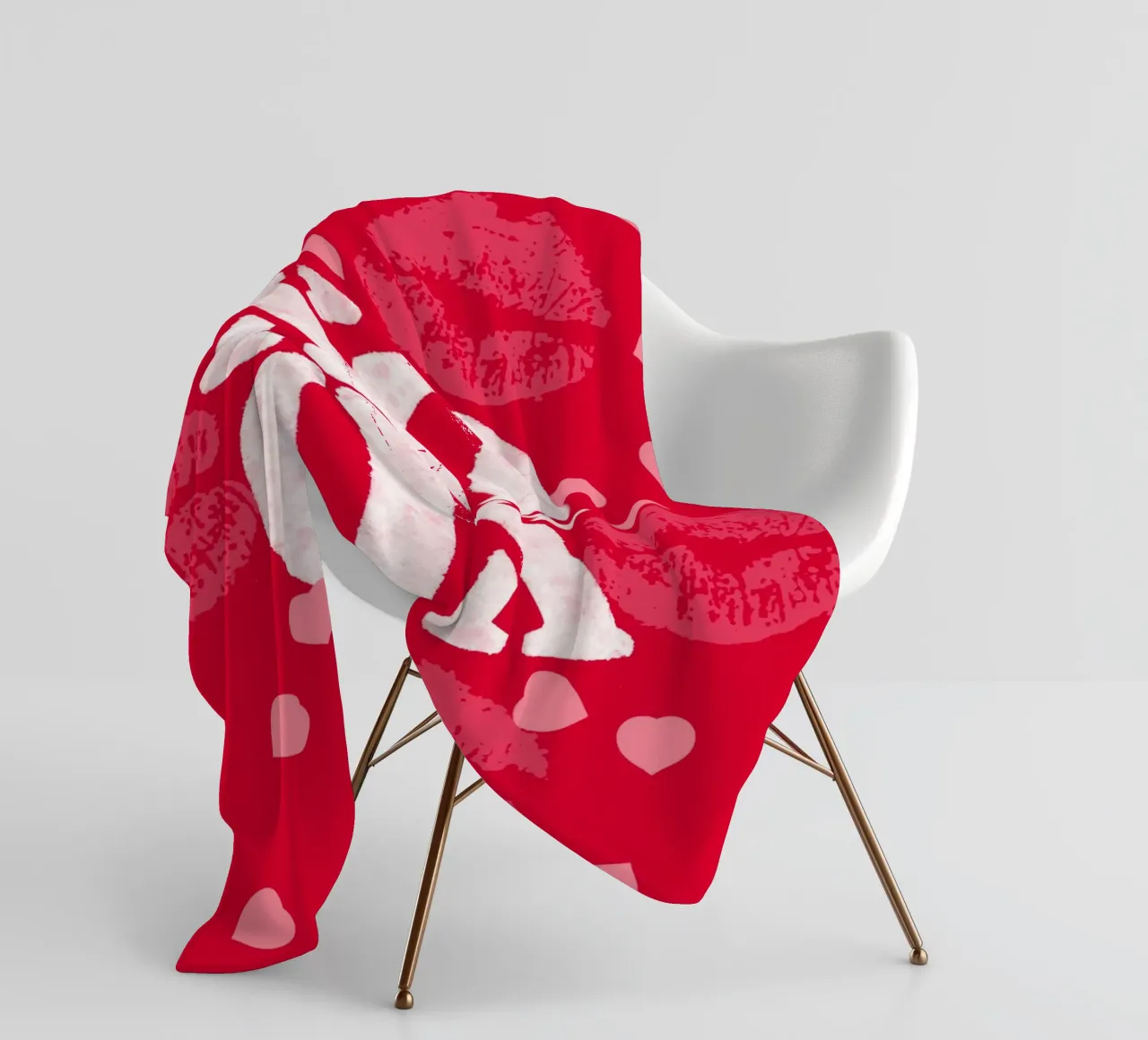 Baci e abbracci coperta in pile da meikekohls