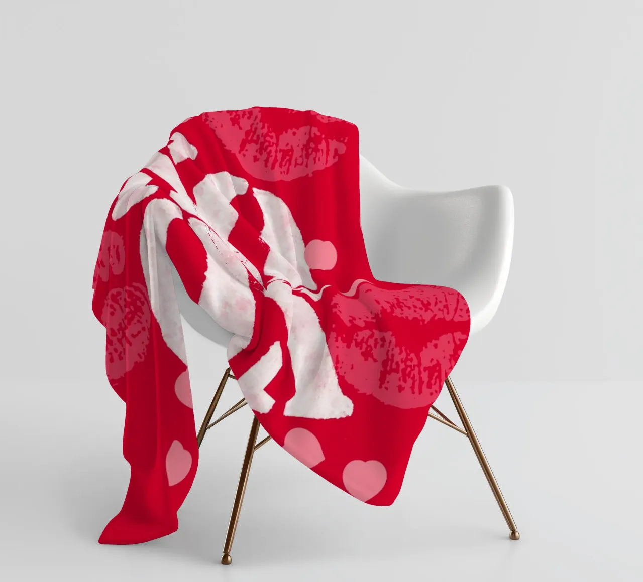 Baci e abbracci coperta in pile da meikekohls