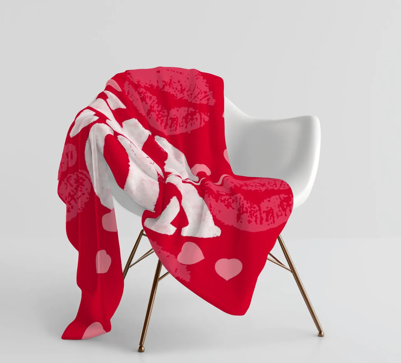 Baci e abbracci coperta in pile da meikekohls