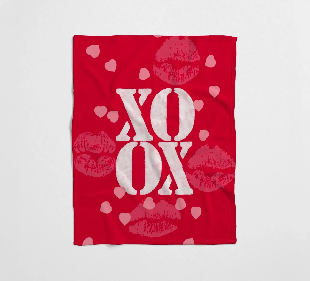 Baci e abbracci coperta in pile da meikekohls