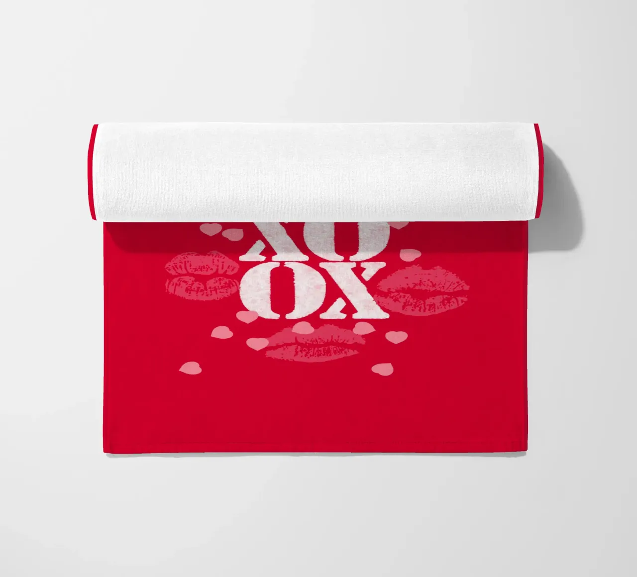 Hugs and Kisses beach towel by meikekohls