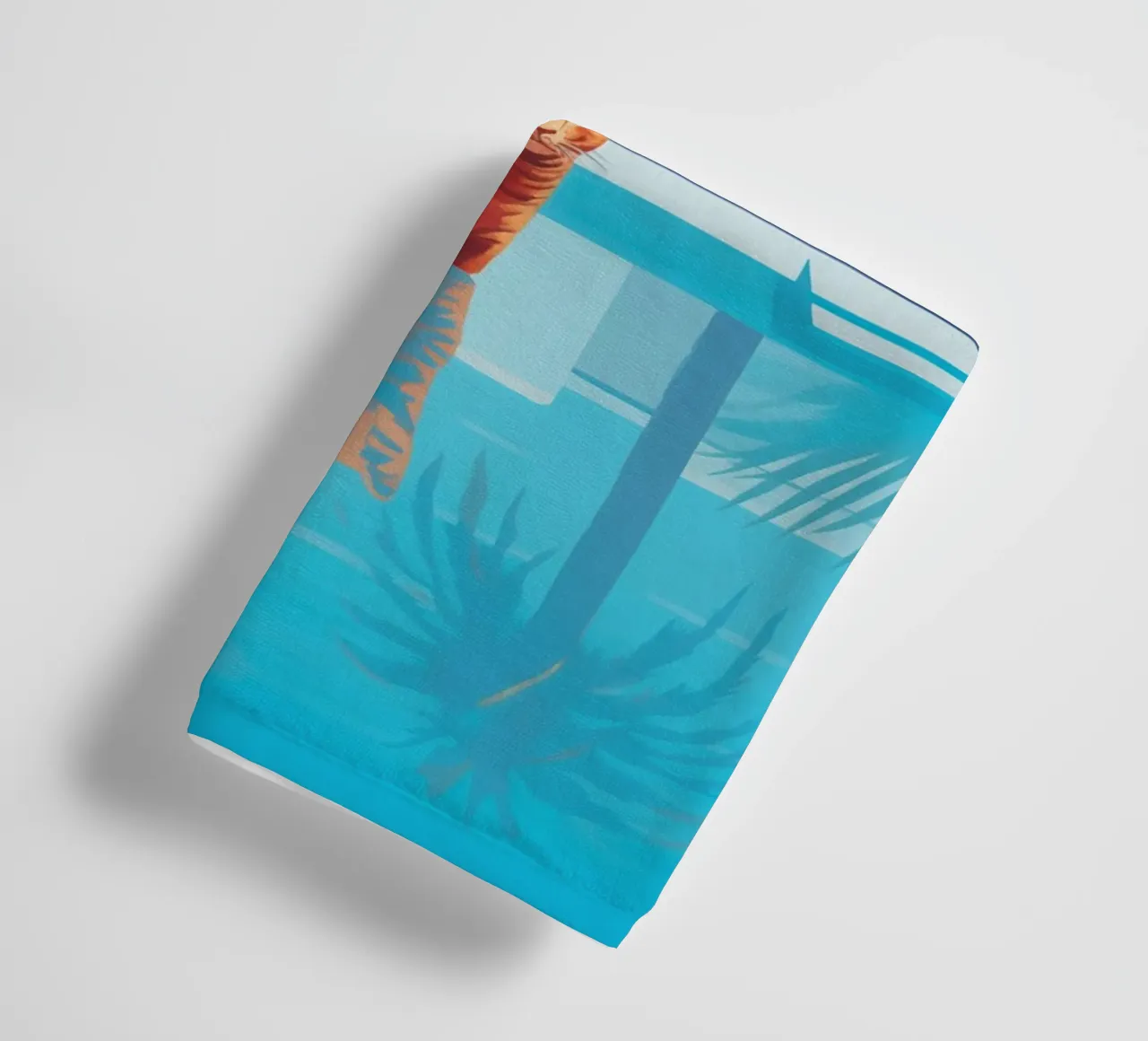 Hockney's red cat in the pool towel by Autofocus