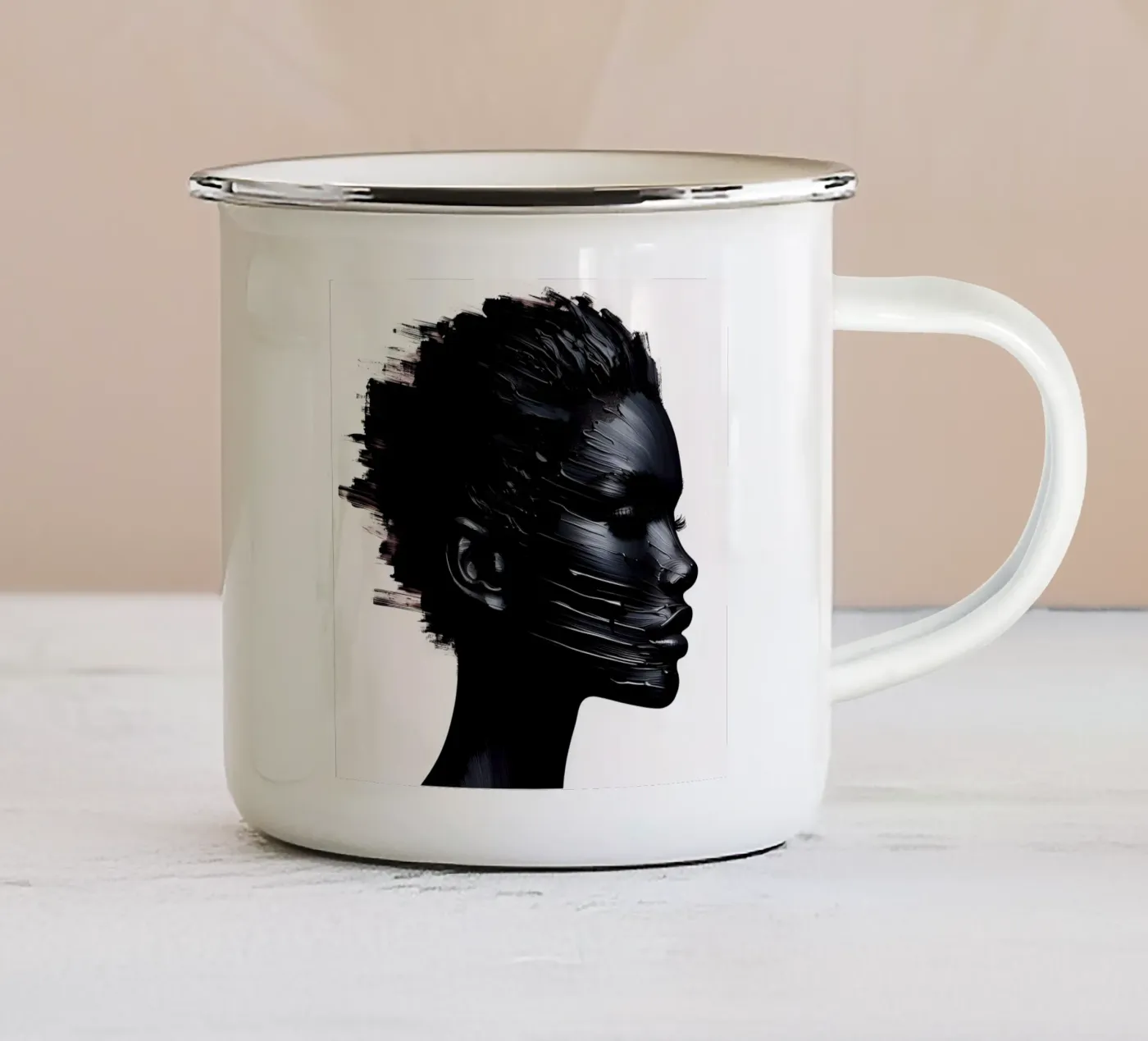 SCRATCH THE SURFACE enamel mug by ARTOMATIC