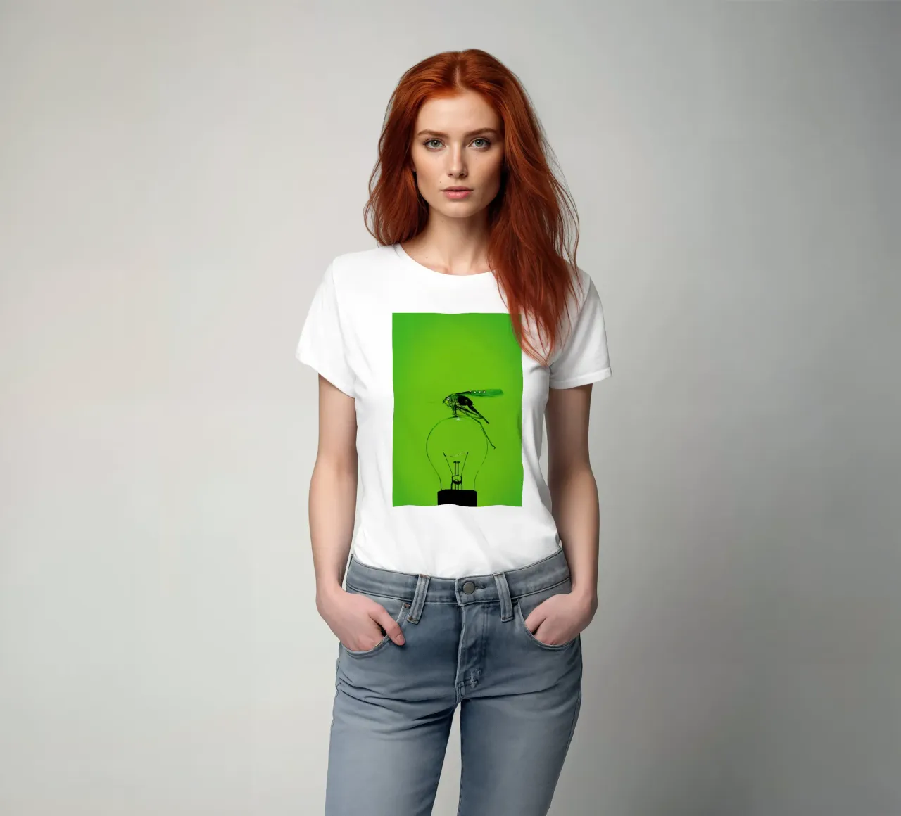 Grashüpfer t-shirt da neon* fotografie