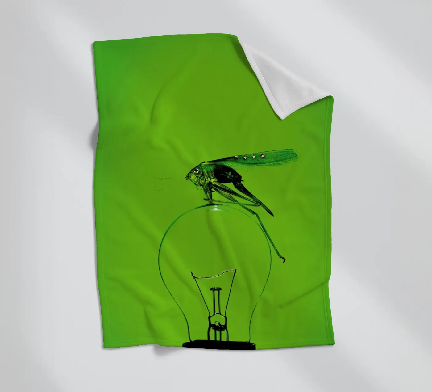 Grashüpfer Fleecedecke von neon* fotografie