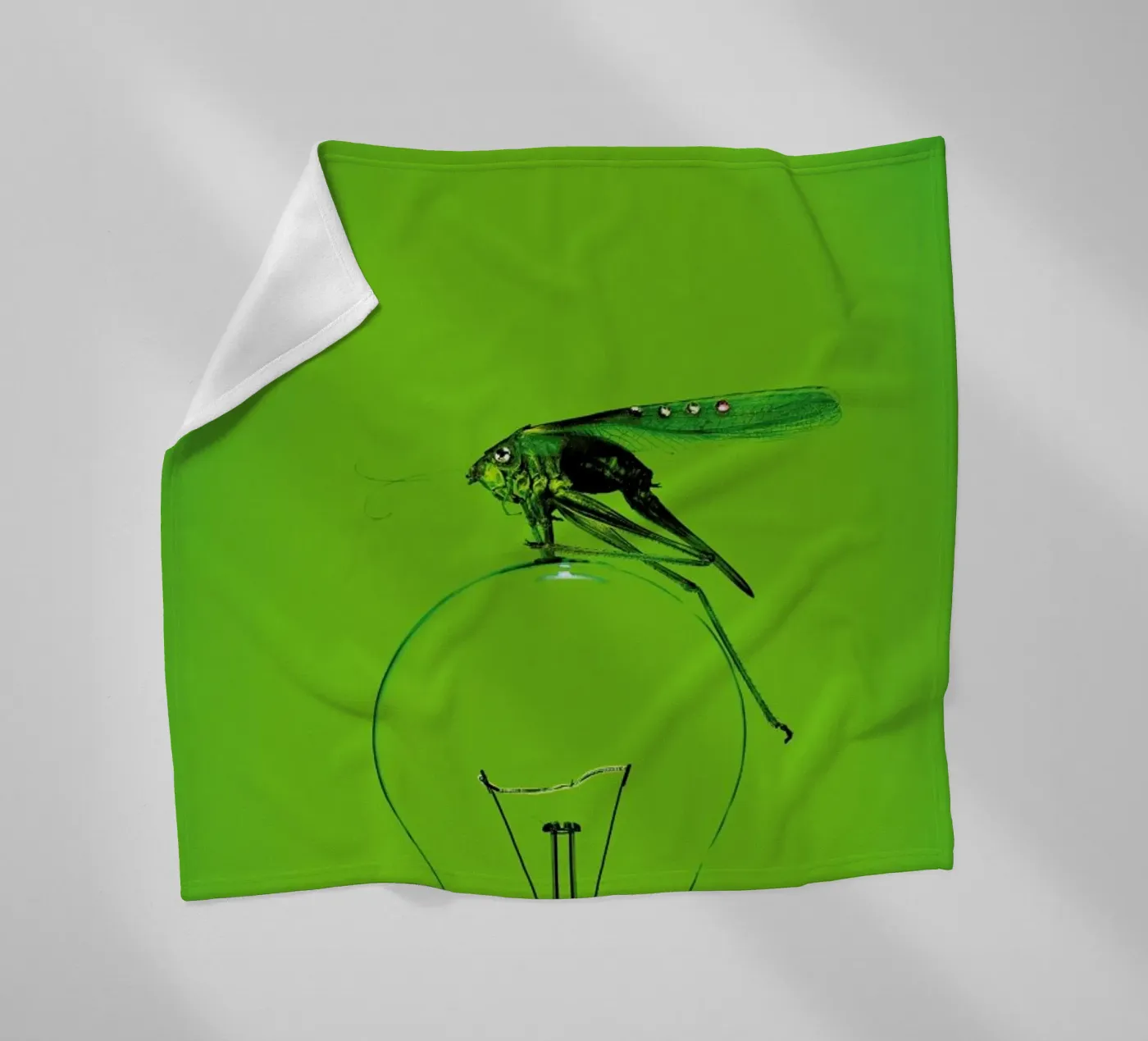 Grashüpfer Fleecedecke von neon* fotografie