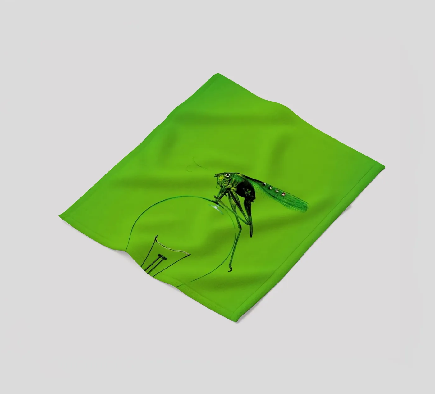 Grashüpfer Fleecedecke von neon* fotografie