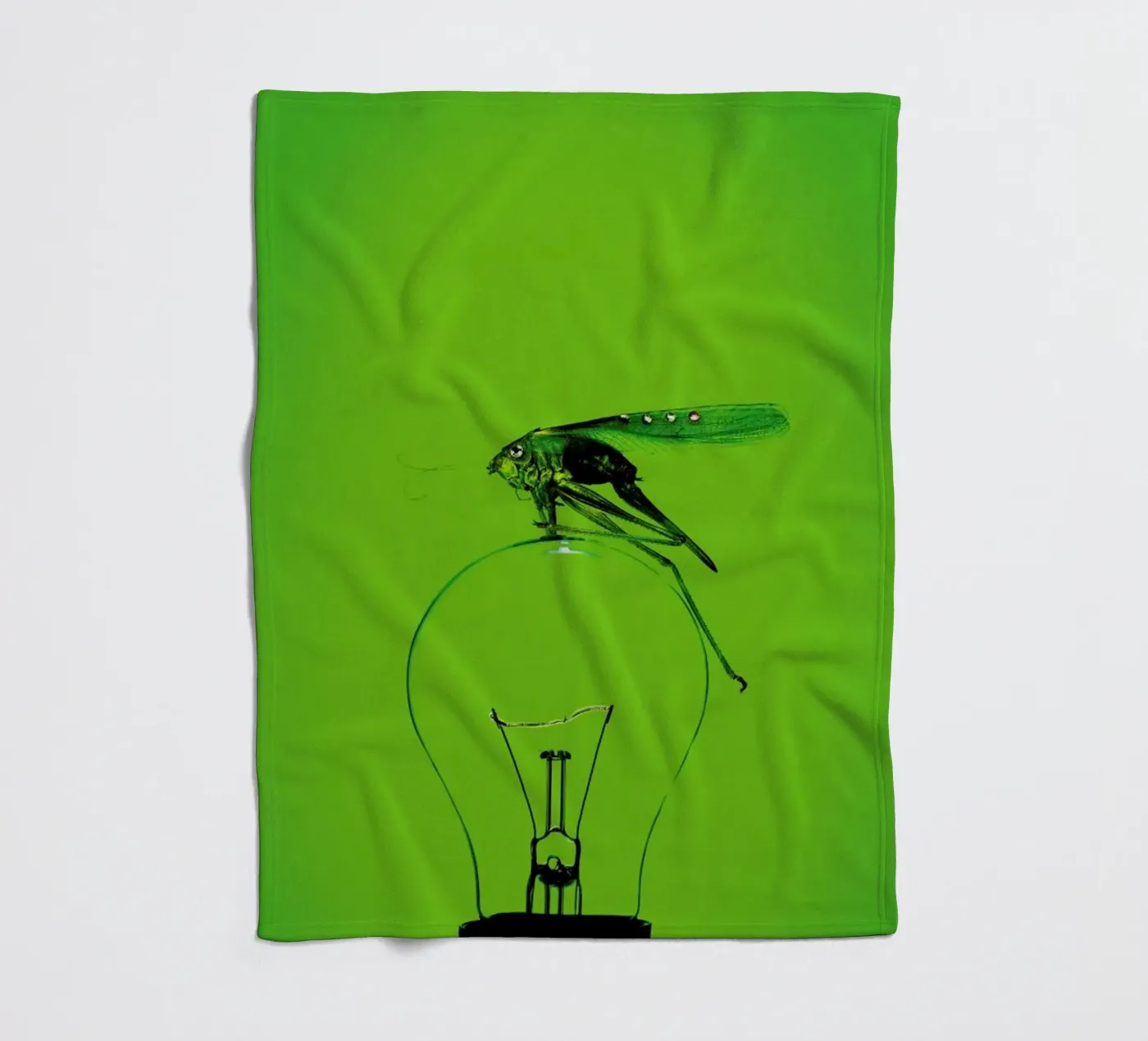 Grashüpfer Fleecedecke von neon* fotografie