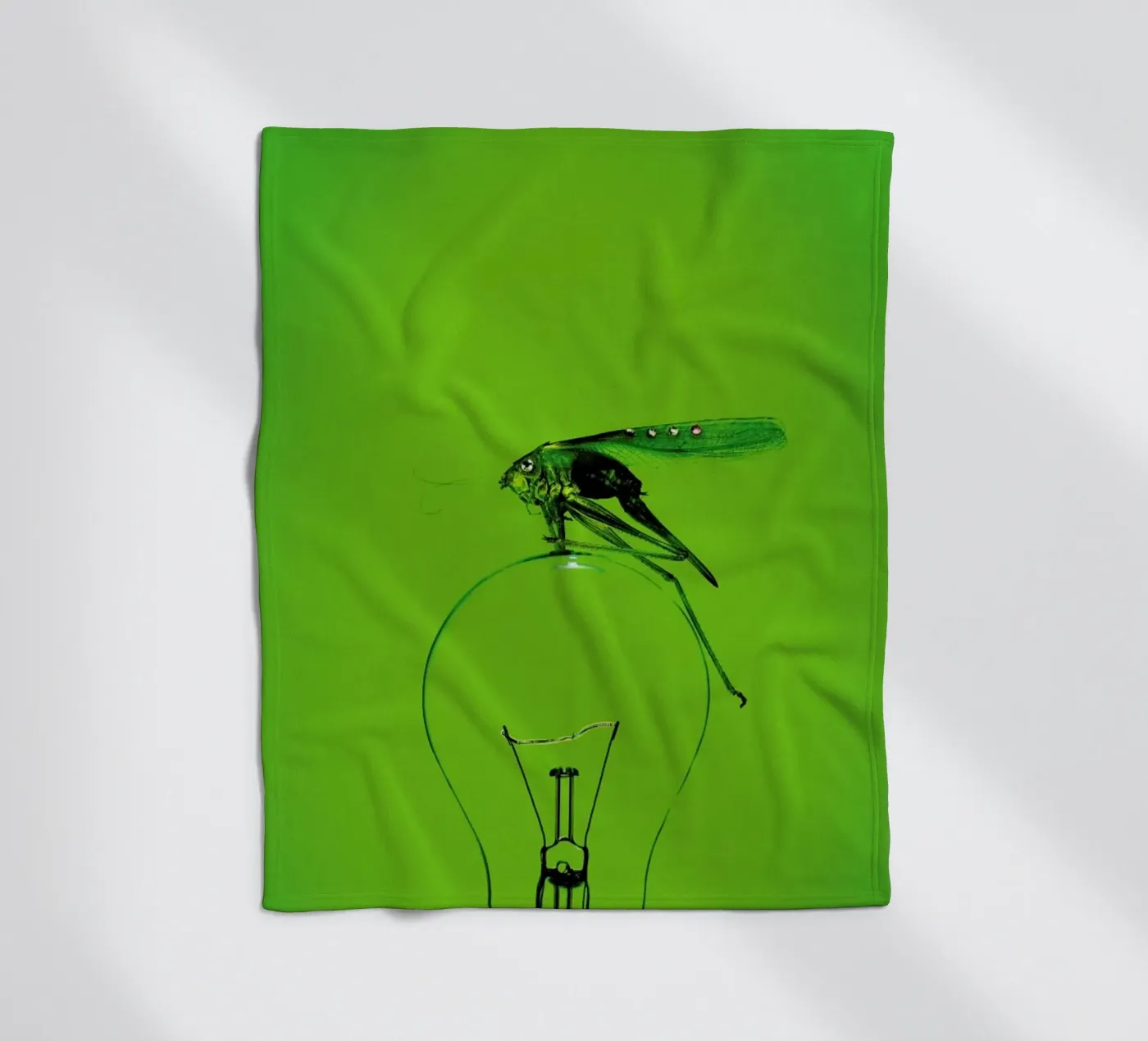 Grashüpfer Fleecedecke von neon* fotografie