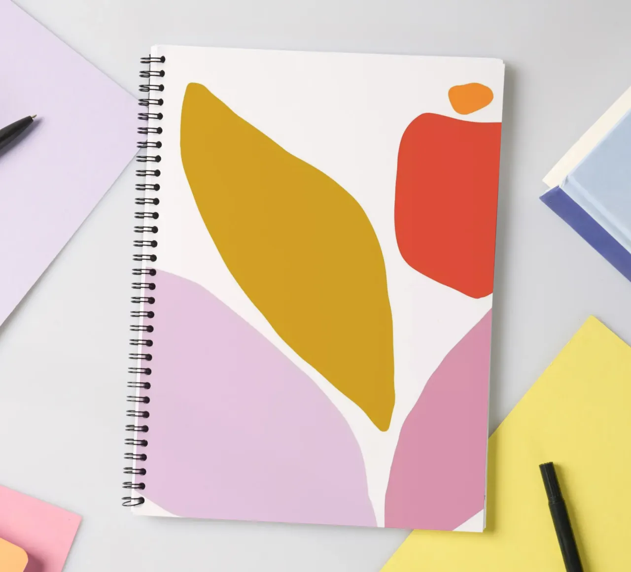 Abstract No. 5 spiral notebook by Morgan Kendall