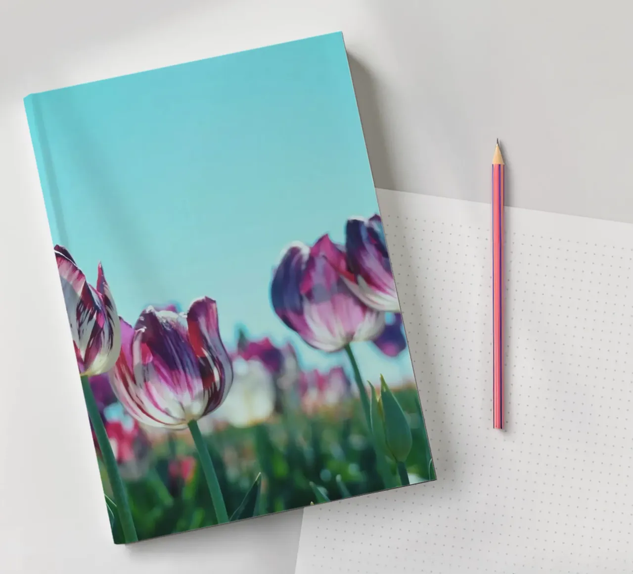 Purple Tulips notebook by Morgan Kendall