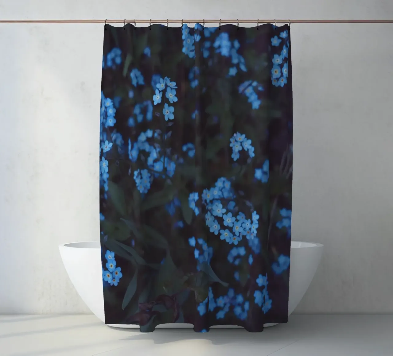 Moonlight shower curtain by Morgan Kendall