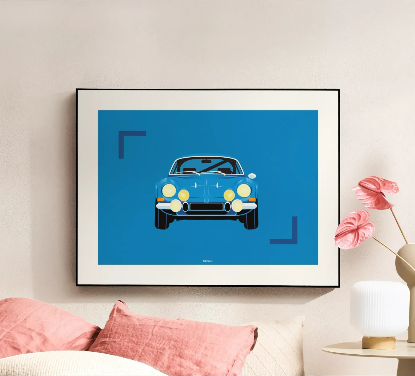 ALPINE A110 blauw acryl van Raphaël Delerue