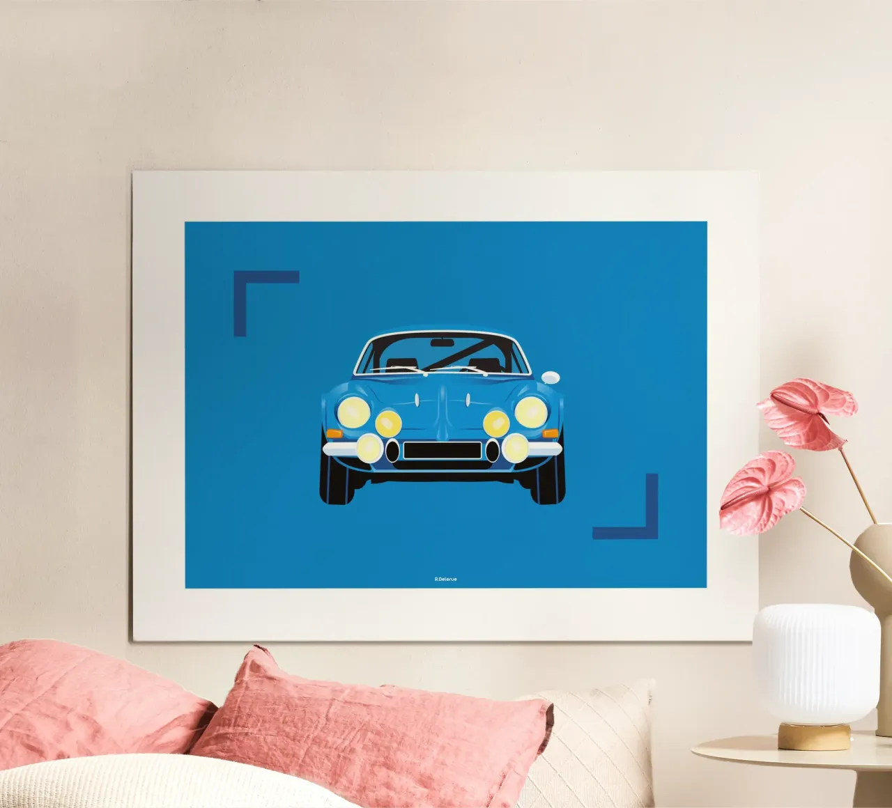 ALPINE A110 blu poster da Raphaël Delerue