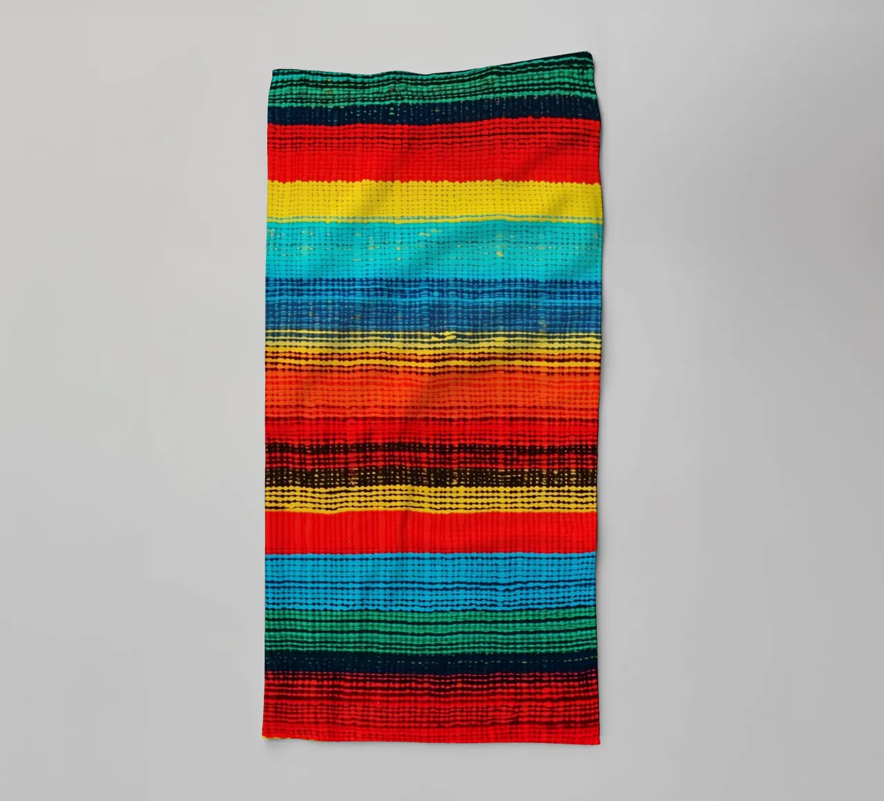 Textile rainbow pattern in the style of indigenous woven art towel by Autofocus