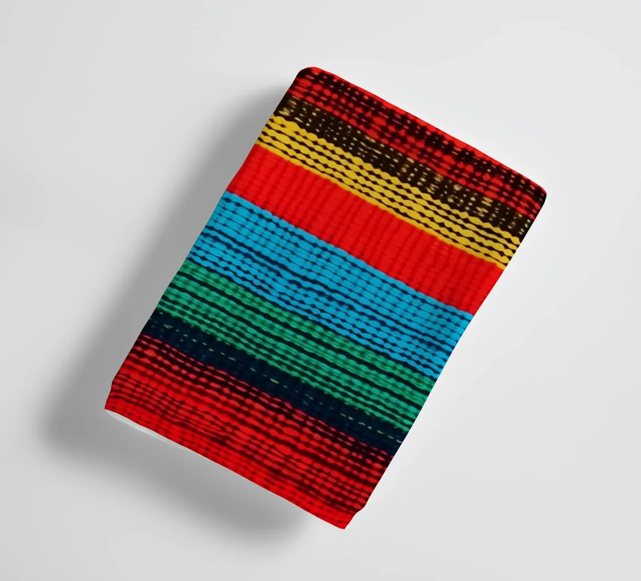 Textile rainbow pattern in the style of indigenous woven art towel by Autofocus