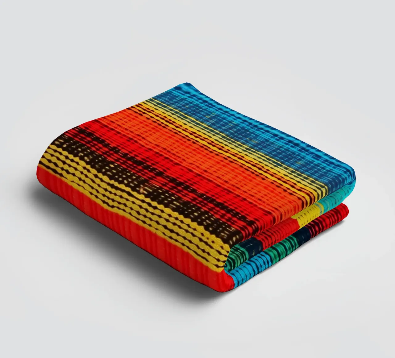 Textile rainbow pattern in the style of indigenous woven art towel by Autofocus