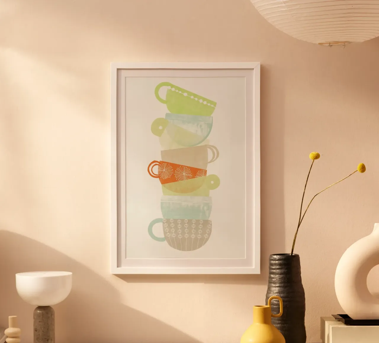 Cappuccino poster con telaio in alluminio da Catherine Aguilar