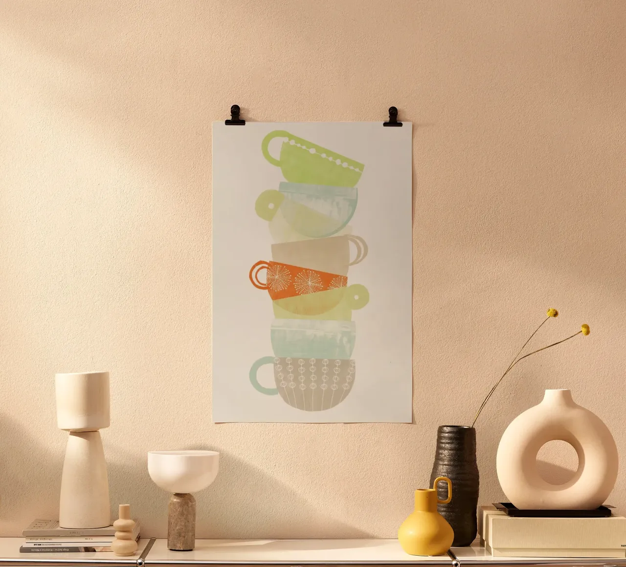 Cappuccino poster con telaio in alluminio da Catherine Aguilar