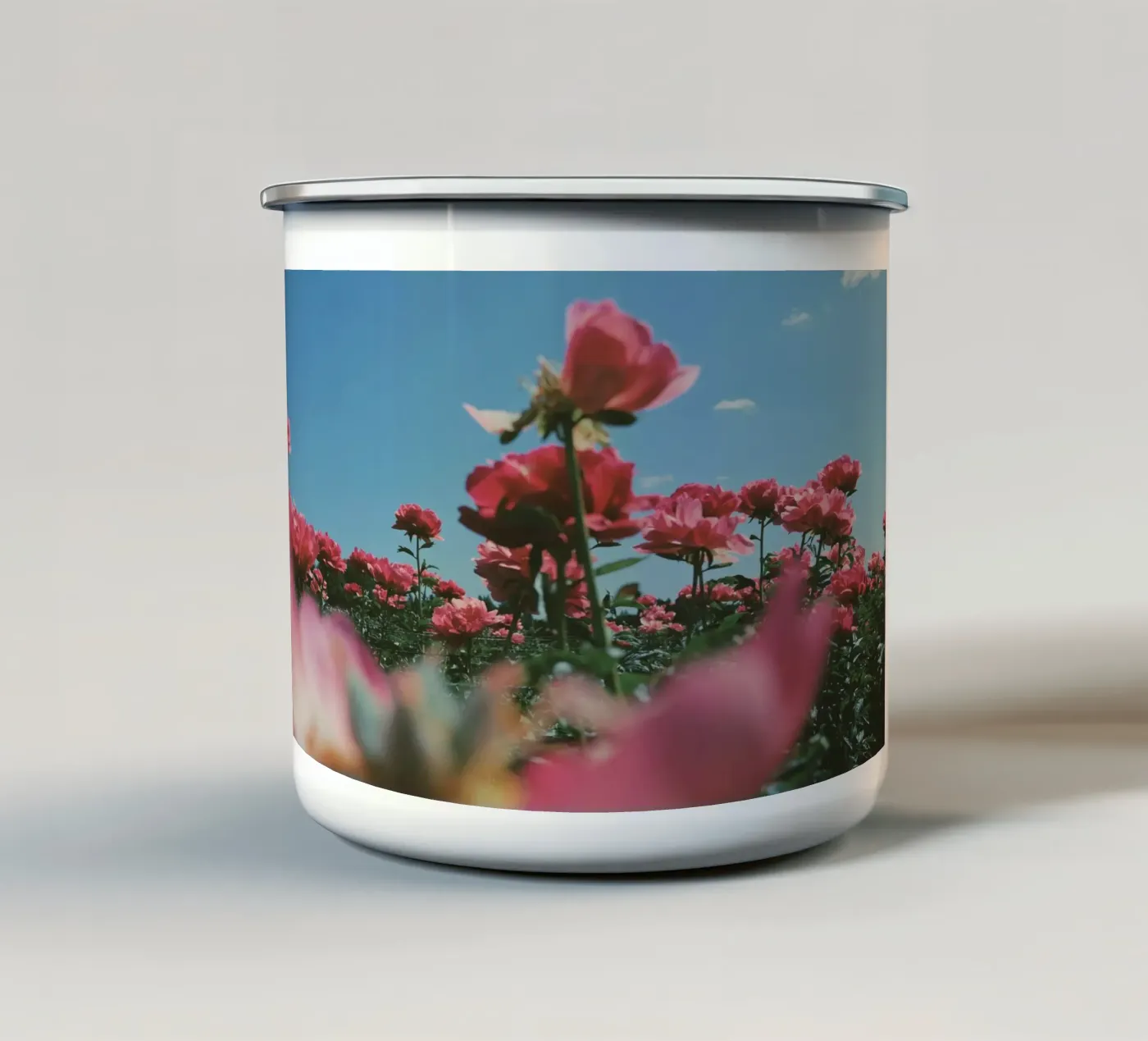Through the Fields enamel mug by Morgan Kendall