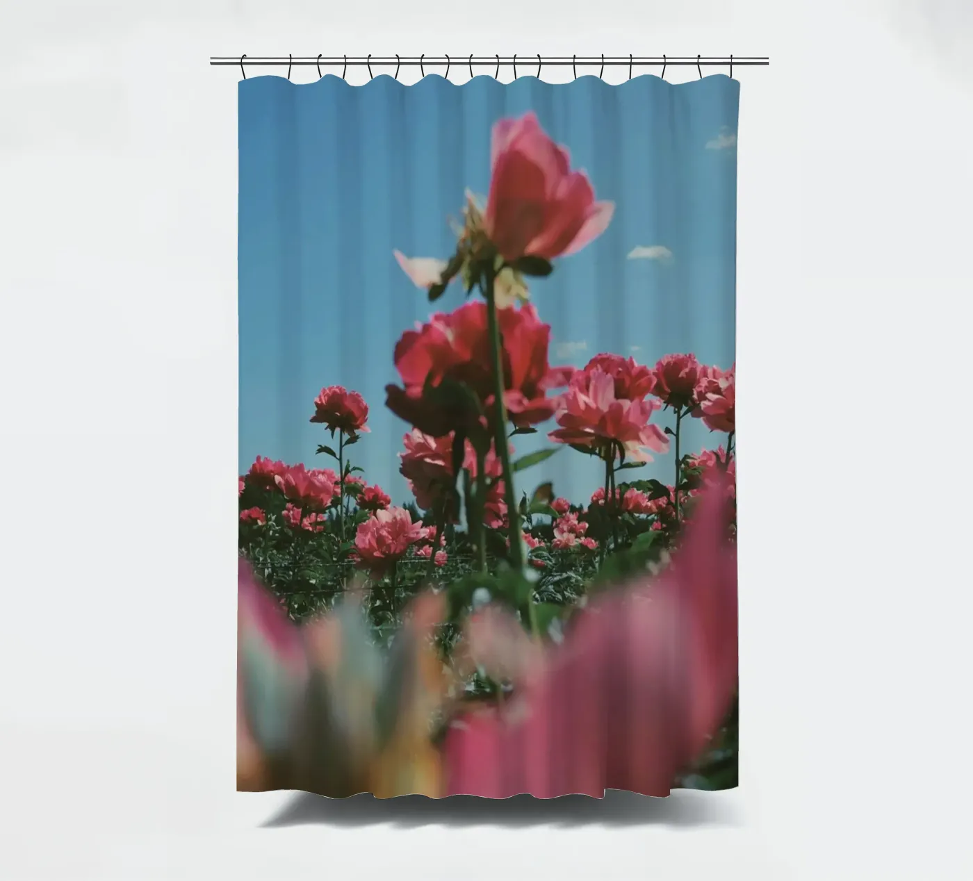 Through the Fields shower curtain by Morgan Kendall