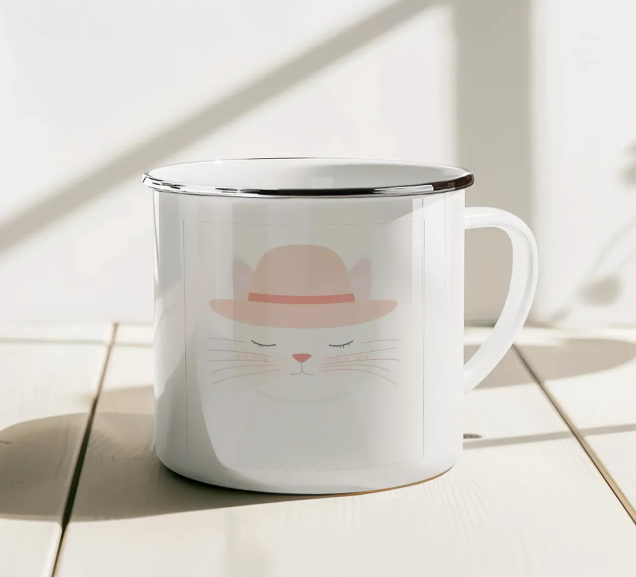 Cute Cat 2 tazza in smalto da So Cute Land - Affiches et posters
