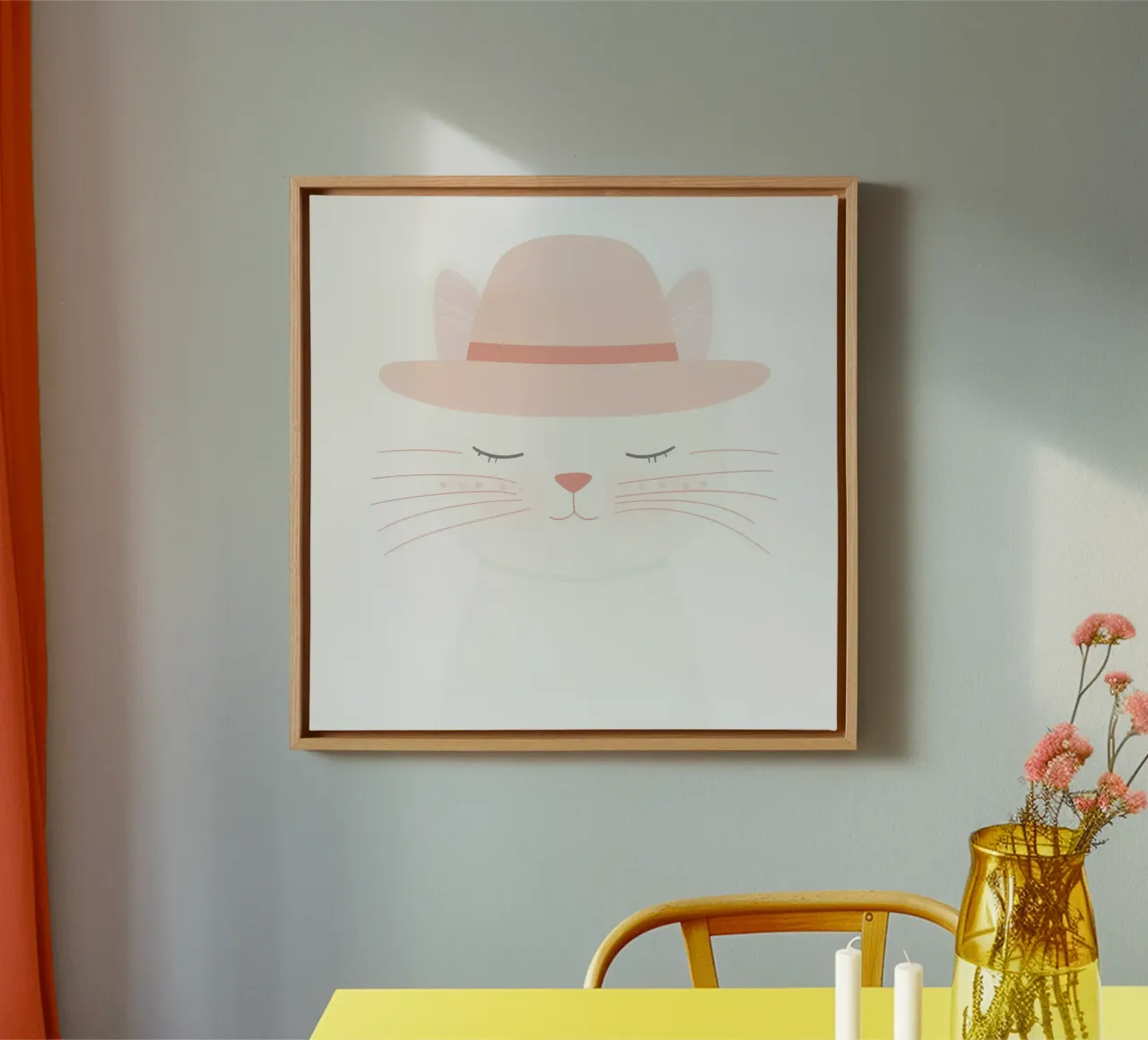 Cute Cat 2 canvas met Baklijst van So Cute Land - Affiches et posters
