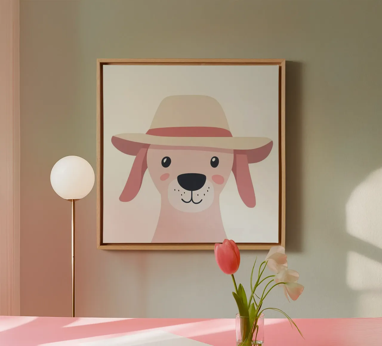 Cute Dog 1 tela con Cornice a cassetta da So Cute Land - Affiches et posters