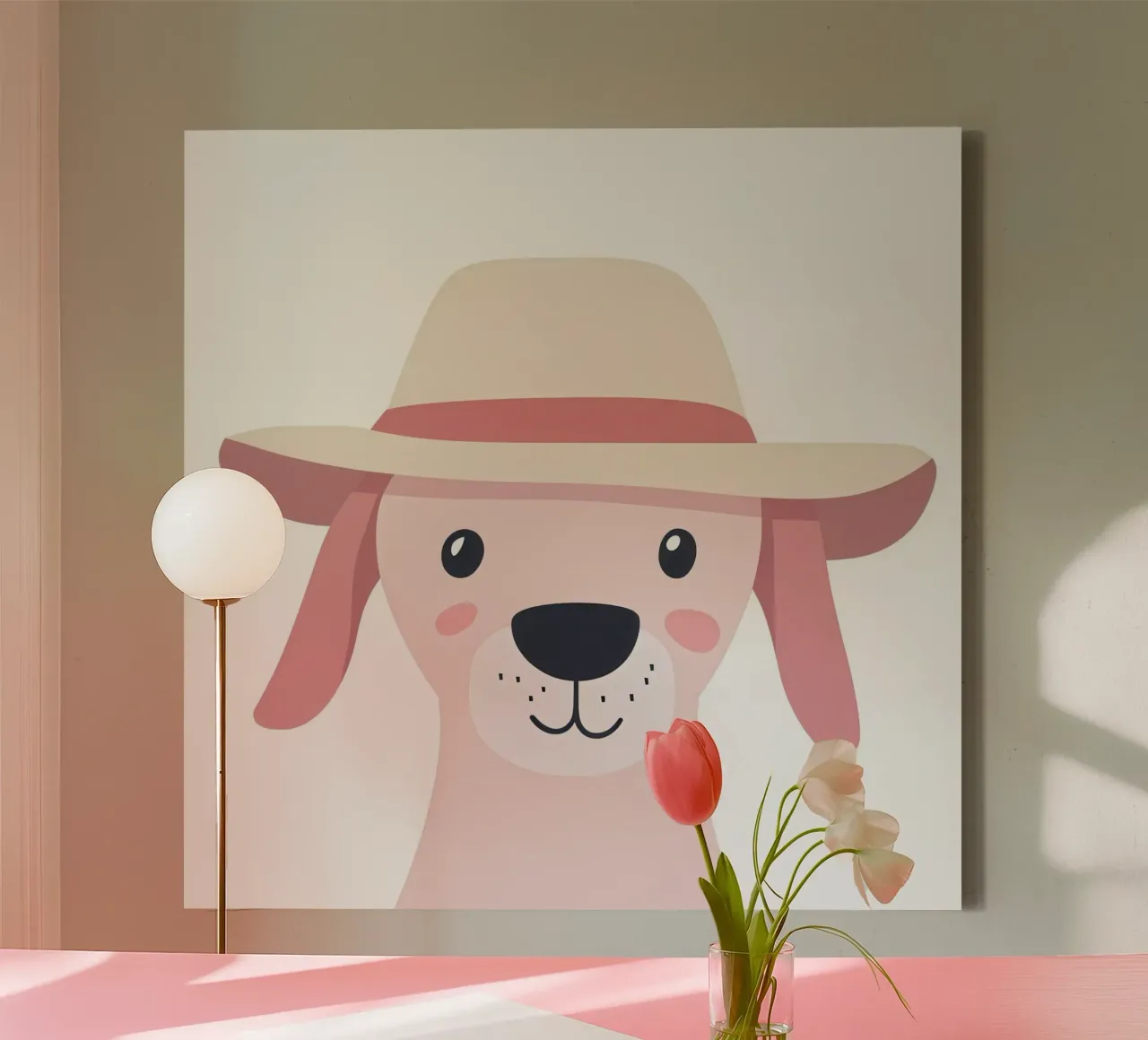 Cute Dog 1 tela con Cornice a cassetta da So Cute Land - Affiches et posters