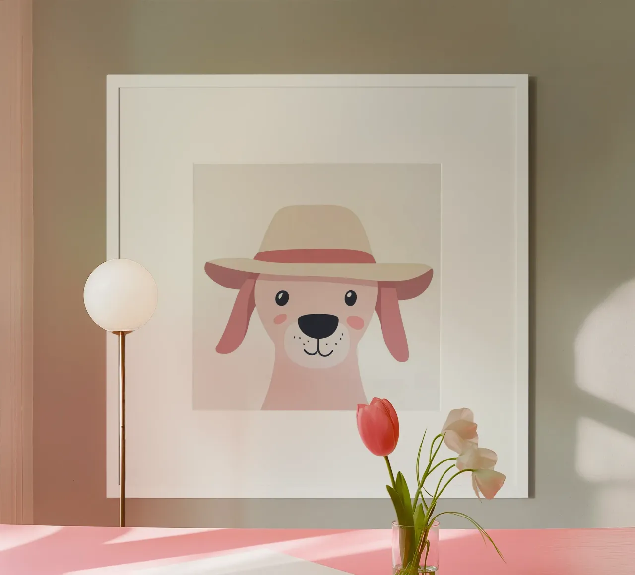 Cute Dog 1 poster con telaio in alluminio da So Cute Land - Affiches et posters