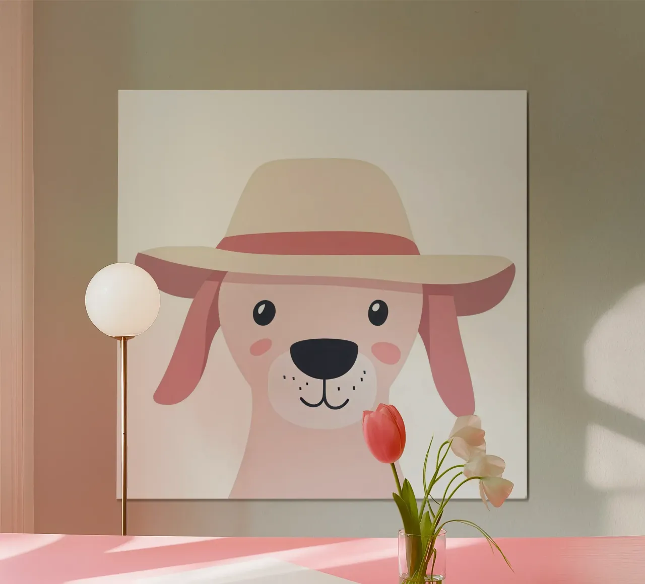 Cute Dog 1 poster con telaio in alluminio da So Cute Land - Affiches et posters