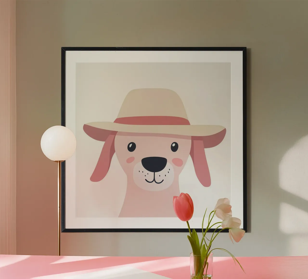 Cute Dog 1 poster con telaio in alluminio da So Cute Land - Affiches et posters