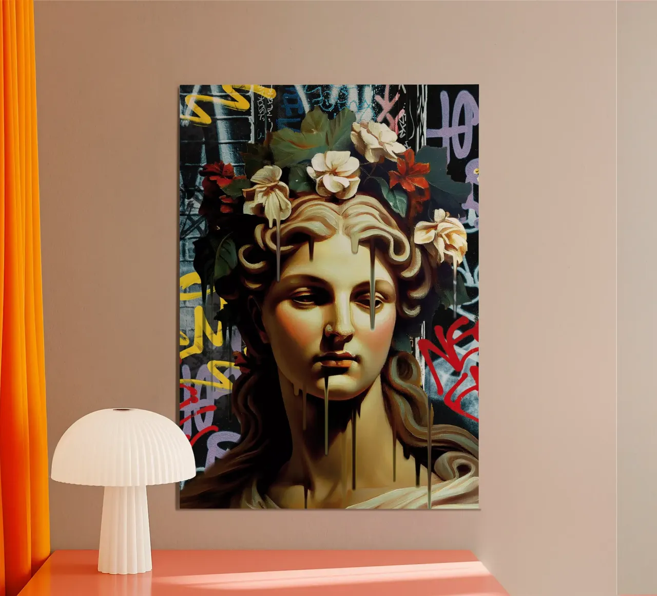 Vandal Pietà poster con telaio in alluminio da Dikhotomy