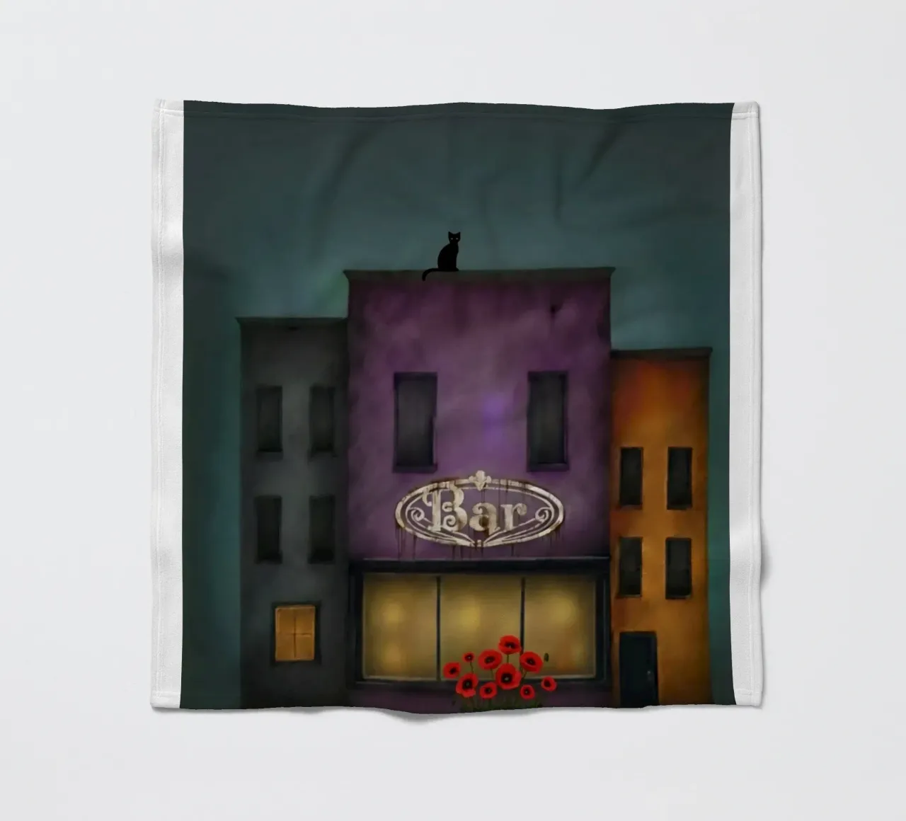 Die Katze Fleecedecke von vincenzomarzocchiartist