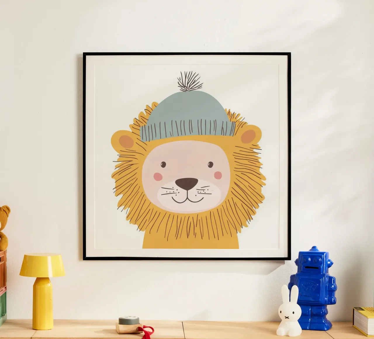 Cute Lion 1 poster con telaio in plastica da So Cute Land - Affiches et posters
