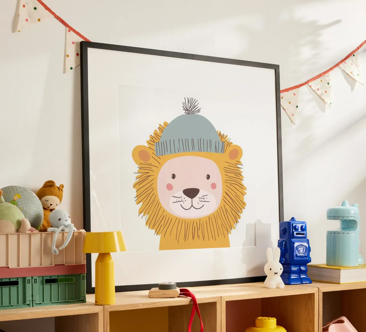 Cute Lion 1 poster con telaio in plastica da So Cute Land - Affiches et posters