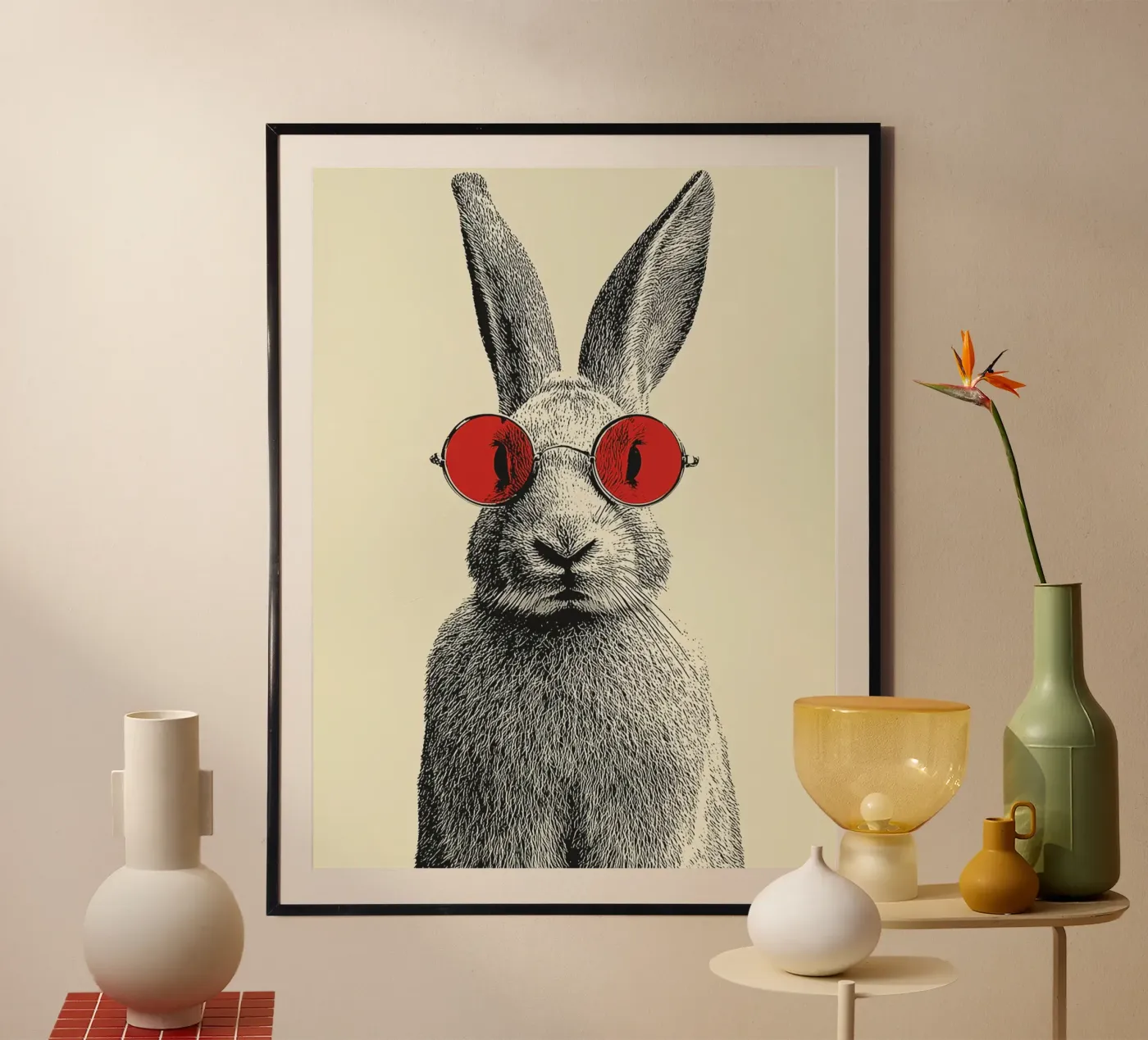 Hare with foresight poster by Puschkinowa
